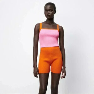 NWT Zara Colour  Blocked Romper M